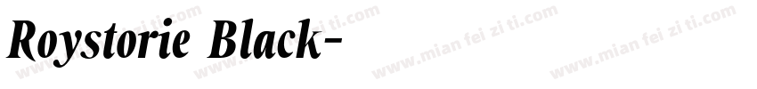 Roystorie Black字体转换